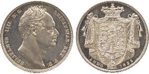 1/2 Corona Regno Unito di Gran Bretagna e Irlanda (1801-1922) Argento Guglielmo IV (1765-1837)