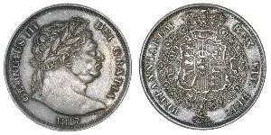 1/2 Corona Regno Unito di Gran Bretagna e Irlanda (1801-1922) Argento Giorgio III (1738-1820)