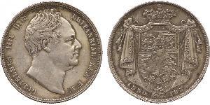 1/2 Corona Regno Unito di Gran Bretagna e Irlanda (1801-1922) Argento Guglielmo IV (1765-1837)