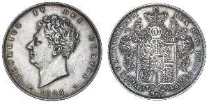 1/2 Corona Regno Unito di Gran Bretagna e Irlanda (1801-1922) Argento Giorgio IV (1762-1830)