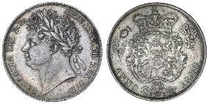 1/2 Corona Regno Unito di Gran Bretagna e Irlanda (1801-1922) Argento Giorgio IV (1762-1830)