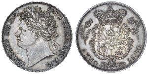 1/2 Corona Regno Unito di Gran Bretagna e Irlanda (1801-1922) Argento Giorgio IV (1762-1830)