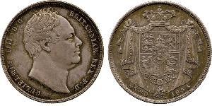 1/2 Corona Regno Unito di Gran Bretagna e Irlanda (1801-1922) Argento Guglielmo IV (1765-1837)