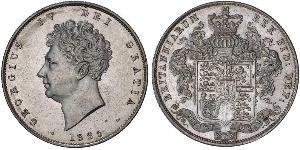 1/2 Corona Regno Unito di Gran Bretagna e Irlanda (1801-1922) Argento Giorgio IV (1762-1830)