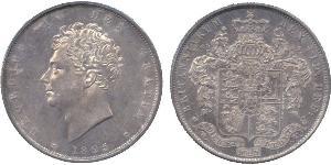 1/2 Corona Regno Unito di Gran Bretagna e Irlanda (1801-1922) Argento Giorgio IV (1762-1830)