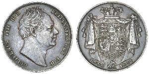 1/2 Corona Regno Unito di Gran Bretagna e Irlanda (1801-1922) Argento Guglielmo IV (1765-1837)