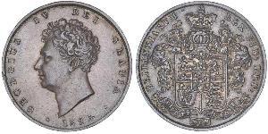 1/2 Corona Regno Unito di Gran Bretagna e Irlanda (1801-1922) Argento Giorgio IV (1762-1830)