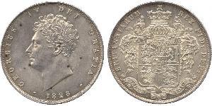 1/2 Corona Regno Unito di Gran Bretagna e Irlanda (1801-1922) Argento Giorgio IV (1762-1830)