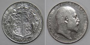 1/2 Corona Regno Unito di Gran Bretagna e Irlanda (1801-1922) Argento Edoardo VII (1841-1910)