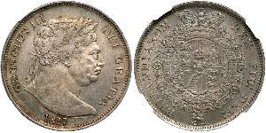 1/2 Corona Regno Unito di Gran Bretagna e Irlanda (1801-1922) Argento Giorgio III (1738-1820)