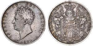 1/2 Corona Regno Unito di Gran Bretagna e Irlanda (1801-1922) Argento Giorgio IV (1762-1830)