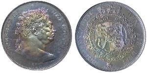 1/2 Corona Regno Unito di Gran Bretagna e Irlanda (1801-1922) Argento Giorgio III (1738-1820)