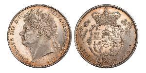 1/2 Corona Regno Unito di Gran Bretagna e Irlanda (1801-1922) Argento Giorgio IV (1762-1830)