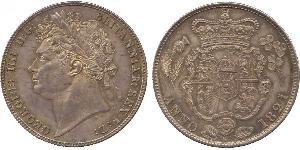 1/2 Corona Regno Unito di Gran Bretagna e Irlanda (1801-1922) Argento Giorgio IV (1762-1830)