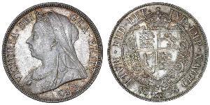 1/2 Corona Regno Unito di Gran Bretagna e Irlanda (1801-1922) Argento Vittoria (1819 - 1901)