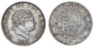 1/2 Corona Regno Unito di Gran Bretagna e Irlanda (1801-1922) Argento Giorgio III (1738-1820)