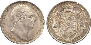 1/2 Corona Regno Unito di Gran Bretagna e Irlanda (1801-1922) Argento Guglielmo IV (1765-1837)