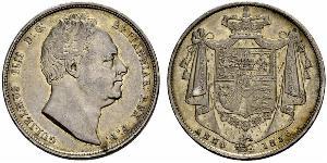 1/2 Corona Regno Unito di Gran Bretagna e Irlanda (1801-1922) Argento Guglielmo IV (1765-1837)