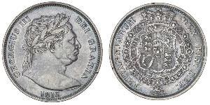 1/2 Corona Regno Unito di Gran Bretagna e Irlanda (1801-1922) Argento Giorgio III (1738-1820)