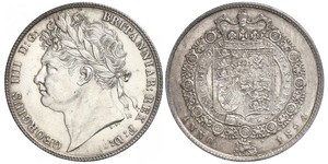 1/2 Corona Regno Unito di Gran Bretagna e Irlanda (1801-1922) Argento Giorgio IV (1762-1830)