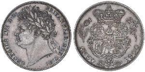 1/2 Corona Regno Unito di Gran Bretagna e Irlanda (1801-1922) Argento Giorgio IV (1762-1830)