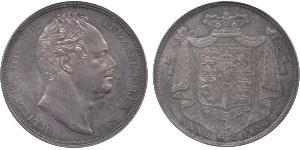 1/2 Corona Regno Unito di Gran Bretagna e Irlanda (1801-1922) Argento Guglielmo IV (1765-1837)