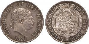 1/2 Corona Regno Unito di Gran Bretagna e Irlanda (1801-1922) Argento Giorgio III (1738-1820)