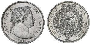 1/2 Corona Regno Unito di Gran Bretagna e Irlanda (1801-1922) Argento Giorgio III (1738-1820)