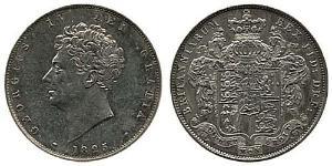 1/2 Corona Regno Unito di Gran Bretagna e Irlanda (1801-1922) Argento Giorgio IV (1762-1830)