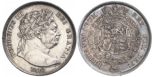 1/2 Corona Regno Unito di Gran Bretagna e Irlanda (1801-1922) Argento Giorgio III (1738-1820)