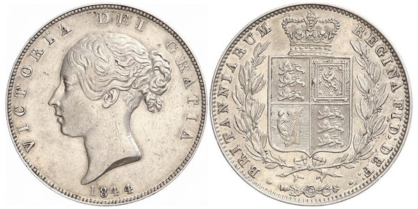 1/2 Corona Regno Unito di Gran Bretagna e Irlanda (1801-1922) Argento Vittoria (1819 - 1901)