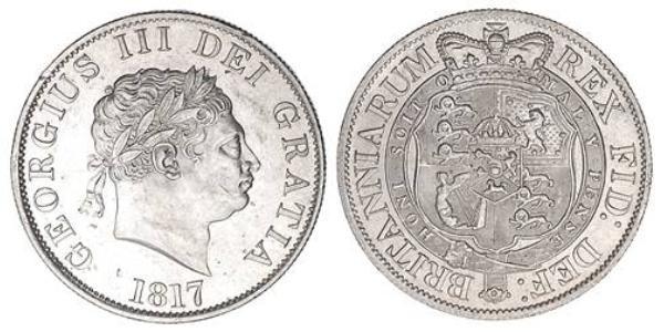 1/2 Corona Regno Unito di Gran Bretagna e Irlanda (1801-1922) Argento Giorgio III (1738-1820)