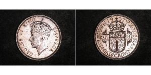 1/2 Corona Southern Rhodesia (1923-1980) Argento 