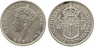 1/2 Corona Southern Rhodesia (1923-1980) Argento Giorgio VI (1895-1952)