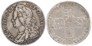 1/2 Corona Regno Unito di Gran Bretagna (1707-1801) Oro Giorgio II (1683-1760)