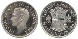 1/2 Crown Feriind Kiningrik (1922-) Argent George VI (1895-1952)