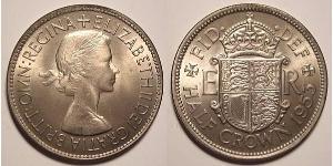 1/2 Crown United Kingdom (1922-) Copper/Nickel Elizabeth II (1926-2022)