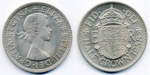 1/2 Crown Feriind Kiningrik (1922-) Cuivre/Nickel Elizabeth II (1926-2022)