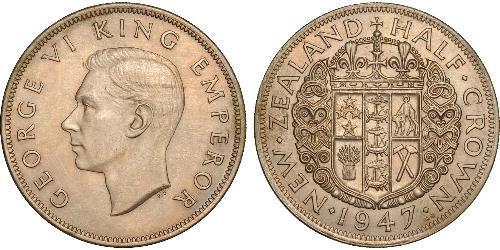 1/2 Crown Nouvelle-Zélande Cuivre/Nickel George VI (1895-1952)
