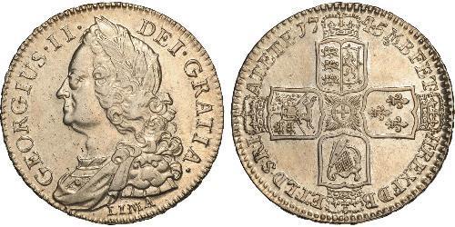 1/2 Crown Königreich Großbritannien (1707-1801) Gold Georg II (1683-1760)