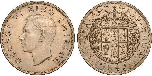 1/2 Crown Neuseeland Kupfer/Nickel Georg VI (1895-1952)