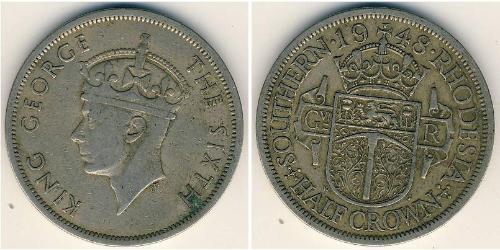 1/2 Crown Southern Rhodesia (1923-1980) Kupfer/Nickel Georg VI (1895-1952)