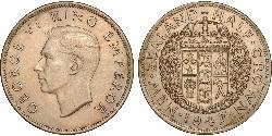 1/2 Crown Nueva Zelanda Níquel/Cobre Jorge VI (1895-1952)
