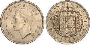 1/2 Crown Nueva Zelanda Níquel/Cobre Jorge VI (1895-1952)