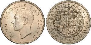 1/2 Crown Nueva Zelanda Níquel/Cobre Jorge VI (1895-1952)