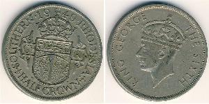 1/2 Crown Southern Rhodesia (1923-1980) Níquel/Cobre Jorge VI (1895-1952)
