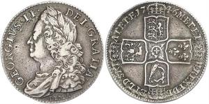 1/2 Crown Royaume de Grande-Bretagne (1707-1801) Or George II (1683-1760)