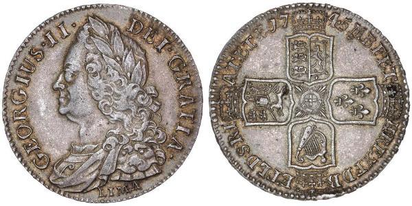 1/2 Crown Reino de Gran Bretaña (1707-1801) Oro Jorge II (1683-1760)