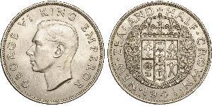 1/2 Crown Nueva Zelanda Plata Jorge VI (1895-1952)