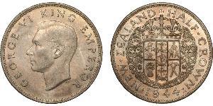 1/2 Crown Nueva Zelanda Plata Jorge VI (1895-1952)